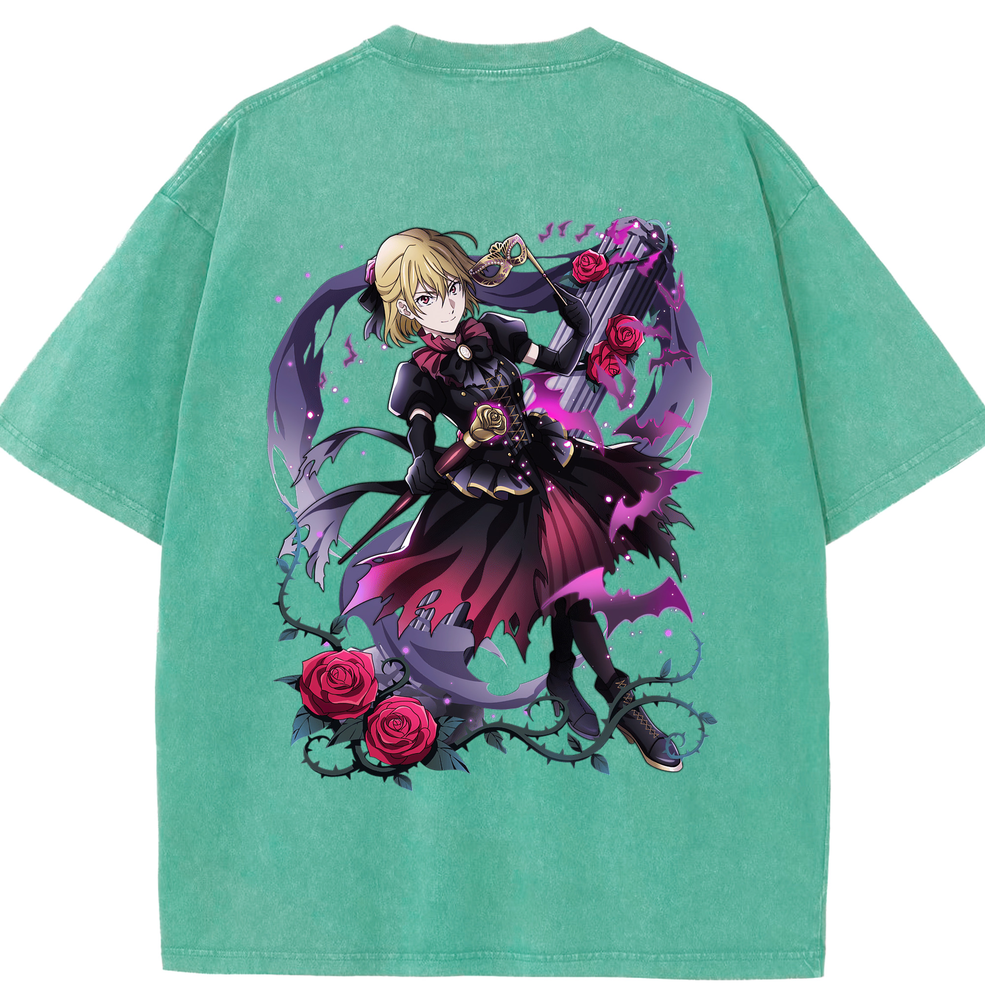 （画像用） 文豪ストレイドッグス Bungo Stray Dogs 綿100% ヴィンテージ風 半袖Tシャツ（背面プリント）